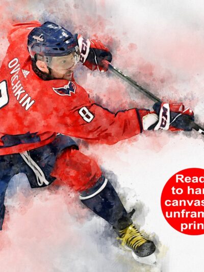 Print of Alex Ovechkin playing for the Washington Capitals