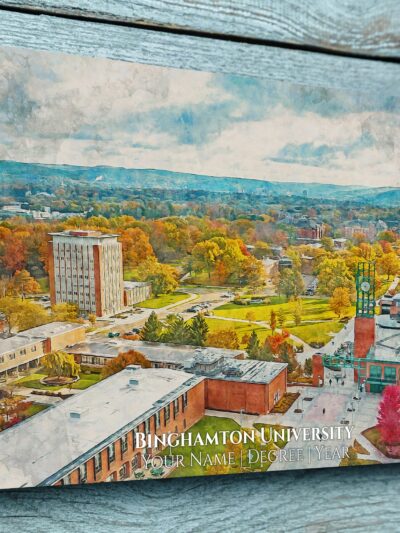 Binghamton University Campus in New York with a nature preserve and know for its beauty 