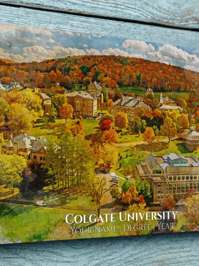 COLGATE UNIVERSITY CAMPUS CANVAS PRINT HANGING ON WALL