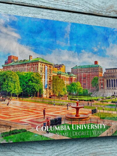 COLUMBIA UNIVERSITY CAMPUS CANVAS PRINT HANGING ON WALL