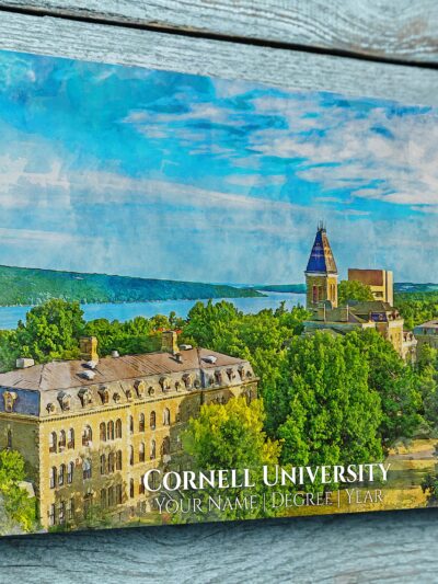 CORNELL UNIVERSITY CAMPUS CANVAS PRINT HANGING ON WALL