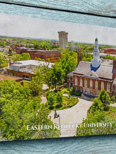 Eastern Kentucky University watercolor. Graduation gift, Eastern Kentucky University , College wall art,  College WC