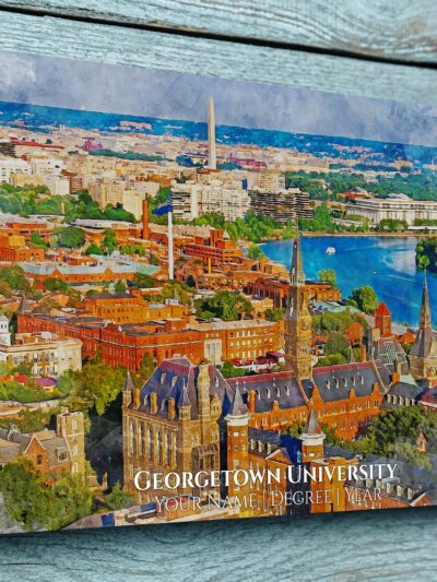 Georgetown University watercolor. Graduation gift, Georgetown University , College wall art,  College WC