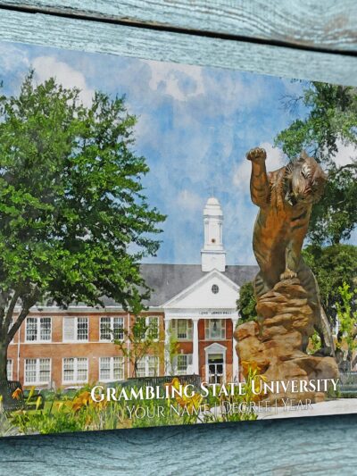 GRAMBLING STATE UNIVERSITY CAMPUS CANVAS PRINT HANGING ON WALL