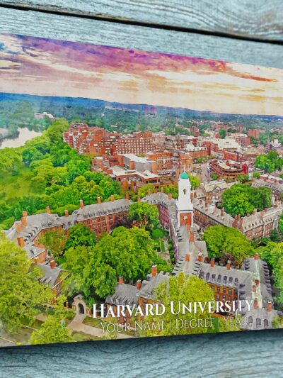 HARVARD CAMPUS CANVAS PRINT HANGING ON WALL