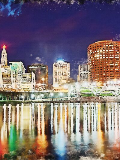 Hartford watercolor canvas, Hartford watercolor Canvas,  Hartford wall canvas,  Hartford photo wall art print, Hartford