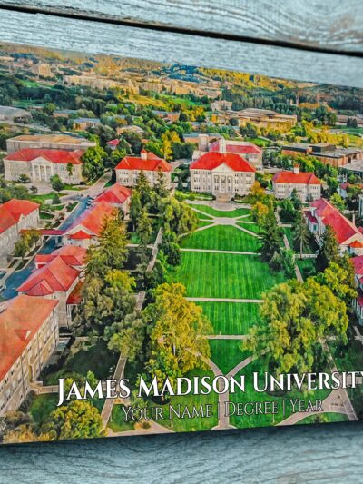 James Madison University watercolor. Graduation gift, James Madison University Print, College wall art,  College WC