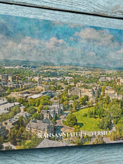 Kansas State University watercolor. Graduation gift, Kansas State University , College wall art,  College WC