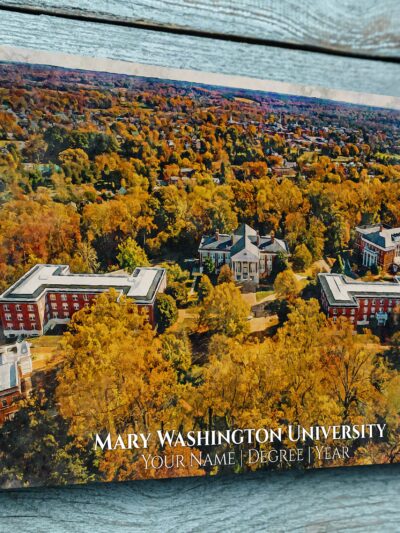 UNIVERSITY OF MARY WASHINGTON CAMPUS CANVAS PRINT HANGING ON WALL