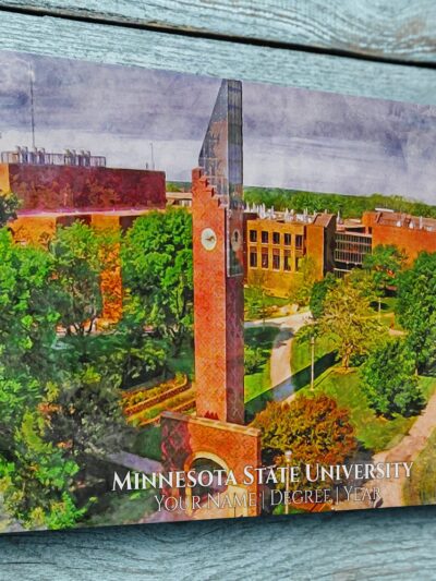 Minnesota State University watercolor. Graduation gift, Minnesota State University , College wall art,  College WC