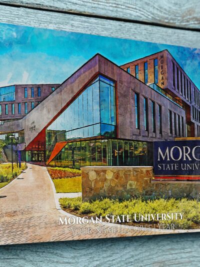 DRAKE UNIVERSITYCAMPUS CANVAS PRINT HANGING ON WALL