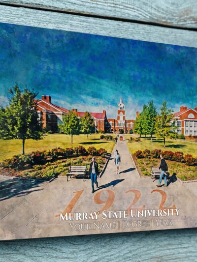 MURRAY STATE UNIVERSITY CAMPUS CANVAS PRINT HANGING ON WALL