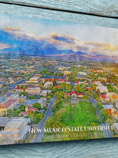 New Mexico State University watercolor. Graduation gift, New Mexico State University , College wall art,  College WC