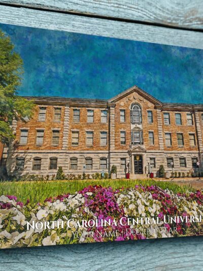 UNIVERSITY OF NORTH CAROLINA CENTRALCAMPUS CANVAS PRINT HANGING ON WALL