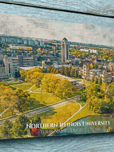 Northern Illinois University watercolor. Graduation gift, Northern Illinois University , College wall art,  College WC