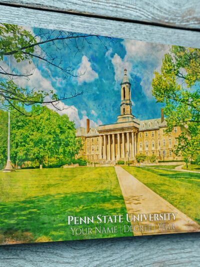 PENN STATE UNIVERSITY CAMPUS CANVAS PRINT HANGING ON WALL