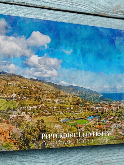UNIVERSITY OF PEPPERDINE CAMPUS CANVAS PRINT HANGING ON WALL