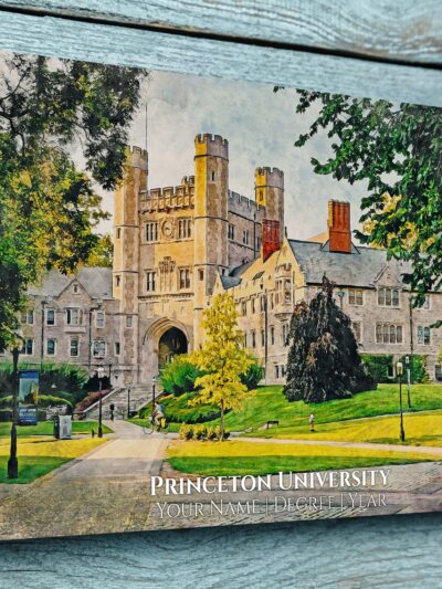 PRINCETON UNIVERSITY CAMPUS CANVAS PRINT HANGING ON WALL