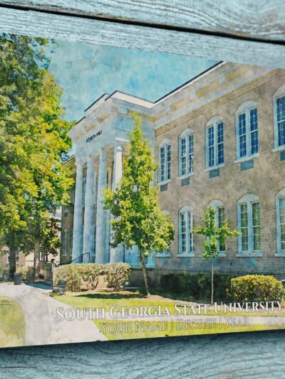 South Georgia State College watercolor. Graduation gift, South Georgia State College , College wall art,  College WC