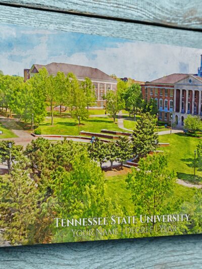 UNIVERSITY OF TENESSEE STATE CAMPUS CANVAS PRINT HANGING ON WALL