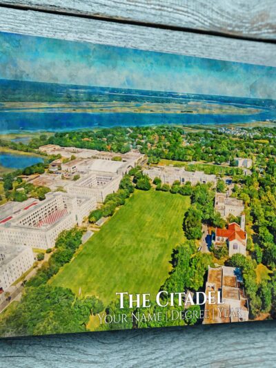 The Citadel watercolor. Graduation gift, The Citadel , College wall art,  Personalized gift