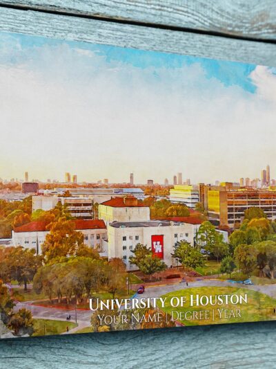 UNIVERSITY OF HOUSTONCAMPUS CANVAS PRINT HANGING ON WALL