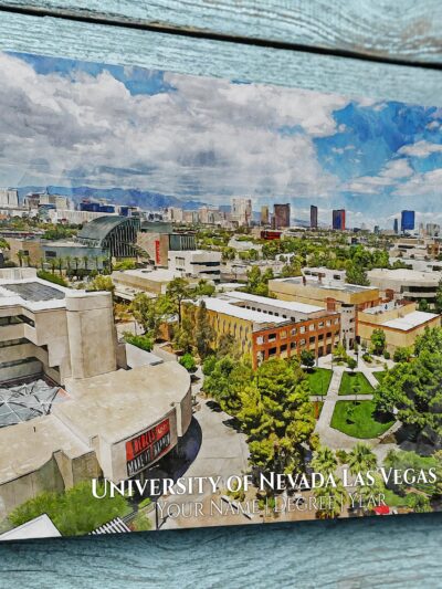 UNIVERSITY OF NEVADA LAS VEGAS CAMPUS CANVAS PRINT HANGING ON WALL