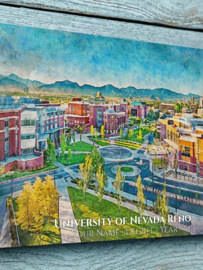 UNIVERSITY OF NEVEDA RENO CAMPUS CANVAS PRINT HANGING ON WALL