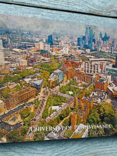 UNIVERSITY OF PENNSYLVANIA CAMPUS CANVAS PRINT HANGING ON WALL