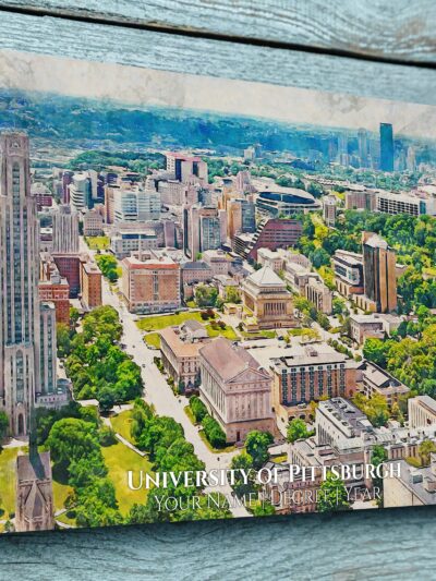 University of Pittsburgh Graduation Gift Canvas Campus Painting Print
