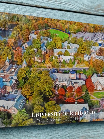 UNIVERSITY OF RICHMOND CAMPUS CANVAS PRINT HANGING ON WALL
