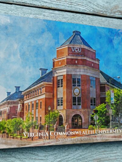 UNIVERSITY OF MIAMI CAMPUS CANVAS PRINT HANGING ON WALL