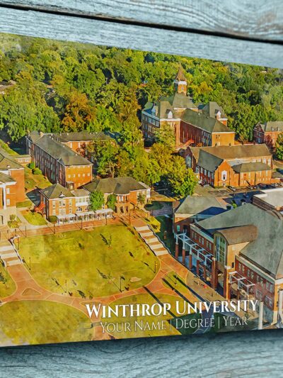 WINDTHROP UNIVERSITY CAMPUS CANVAS PRINT HANGING ON WALL