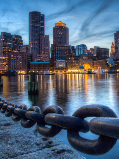 Boston Skyline Harbor, Boston Canvas, Wall canvas, 3 panels canvas,  Boston Color Canvas Art Print, Boston print, Boston photo, wall art