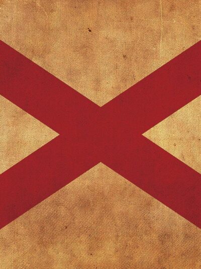 Vintage Alabama Flag on Canvas, Alabama, Flag, Wall Art, Alabama Photo, Print, Giclee, Fine Art, Southern Flag, Single or Multiple Panels