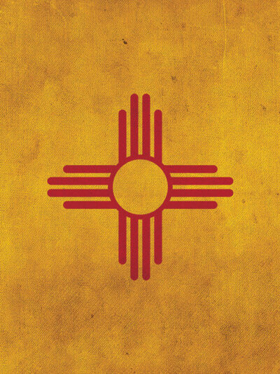 Vintage New Mexico  Flag on Canvas, New Mexico Flag, Wall Art, New Mexico Photo New Mexico Print, Single or Multiple Panels