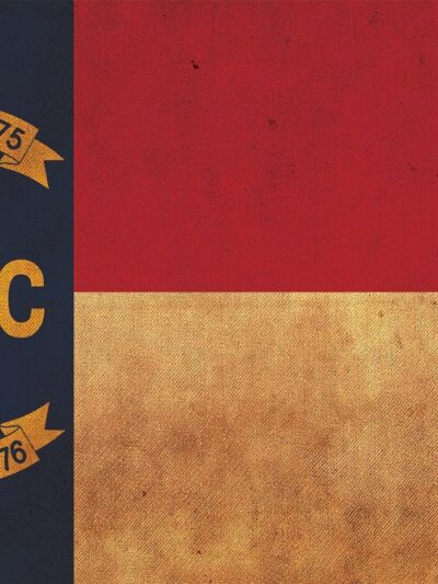 Vintage North Caroling Flag on Canvas, North Carolina Flag, Wall Art, North Carolina Photo North Carolina Print, Single or Multiple Panels