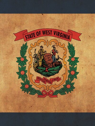 Vintage West Virginia Flag on Canvas,West Virginia, Wall Art,West Virginia Photo, Virginia Print, West Virginia , Single or Multiple Panels