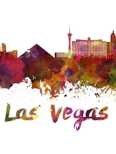 Las Vegas skyline watercolor canvas, Las Vegas Canvas Print, Las Vegas wall art, Canvas Wall Art, Watercolor Skyline, Gift Ideas, Watercolor