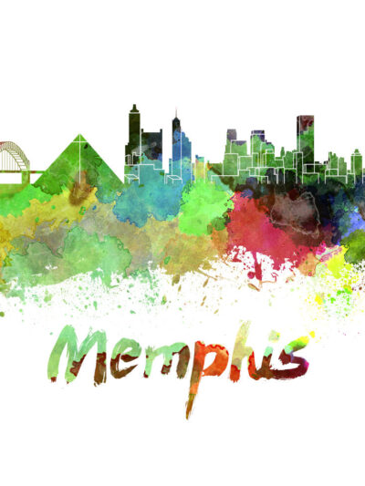 Memphis skyline watercolor canvas, Memphis Canvas Print, Memphis wall art, Canvas Wall Art, Watercolor Skyline, Gift Ideas, Memphis print