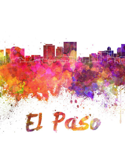 El Paso skyline watercolor canvas,  El Paso Canvas, El Paso wall art, El Paso Canvas Wall Art, El Paso wall art canvas, El Paso Texas