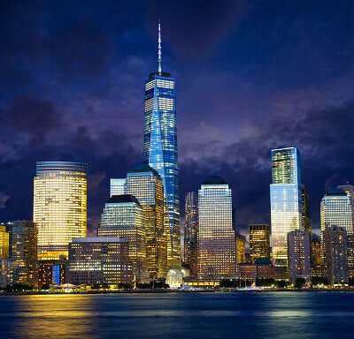 Canvas art print, Manhattan skyline at night , New York City, Wall canvas, 3 panels canvas or SINGLE panel, New York wall art on canvas