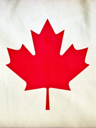 Vintage Canada Flag on Canvas, Canada Wall Art,  Canada Photo flag on canvas, Single or Multiple Panels Canadian flag Toronto Montreal