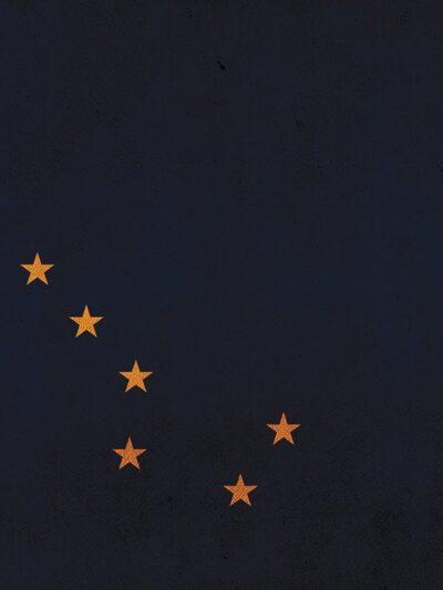 Vintage Alaska Flag on Canvas, Alaska, Flag, Wall Art, Alaska Photo, Alaska Print, Giclee, Fine Art,  Flag, Single or Multiple Panels