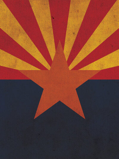 Vintage Arizona Flag on Canvas, Texas, Flag, Wall Art, Arizona Photo, Arizona Print, Fine Art, Grand canyon, Single or Multiple Panels