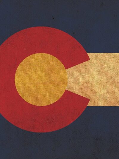 Vintage Colorado Flag on Canvas, Colorado Flag, Wall Art, Colorado Photo, Colorado Print,  Fine Art, Rockies Flag, Single or Multiple Panels