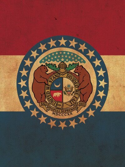 Vintage Missouri Flag on Canvas, Flag, Wall Art, Missouri Photo, Missouri Print,  Fine Art, Great Lake Flag, Single or Multiple Panels