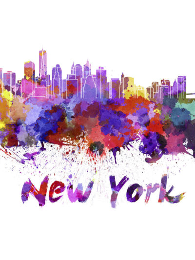 New York CIty skyline watercolor canvas, New York City Canvas Print, New York City wall art, Canvas Wall Art, Watercolor Skyline, Gift Ideas