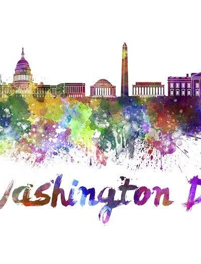 Washington DC skyline watercolor canvas, Washington DC Canvas Print, Washington DC wall art, Canvas Wall Art, Watercolor Skyline, Gift Ideas