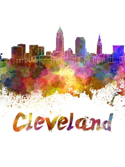 Cleveland skyline watercolor canvas,  Cleveland Canvas, Cleveland wall art, Cleveland Canvas Wall Art, Cleveland wall art canvas, Cleveland